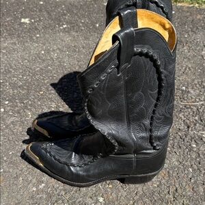 Dan Post Black Leather Heeled Boots